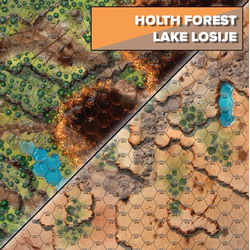 Battletech: Neoprene Battle Mat Tukayyid Holth Forest/Lake Losiye