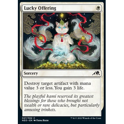 Magic löskort: Kamigawa: Neon Dynasty: Lucky Offering