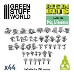 Green Stuff World: Daisy & Dandelion Flowers Set - 3D Printed