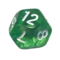 Transparent: Green/White (D12)