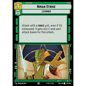 Star Wars: Unlimited Löskort: Legends of the Force: Niman Strike