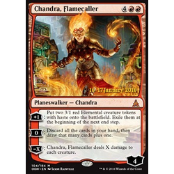 Magic löskort: Oath of the Gatewatch: Chandra, Flamecaller (Prerelease Foil)