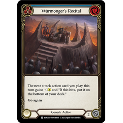 FaB Löskort: Monarch Unlimited: Warmonger's Recital (Blue)