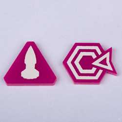 Laserox Command & Control Tokens for Twilight Imperium (Pink)