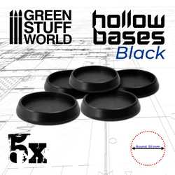 Hollow Plastic Bases Round 50mm (5)
