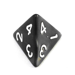 Pearl Dice: Black/White (d4)