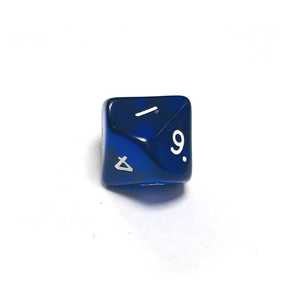Chessex: Dark Blue/white D10 (1 st)