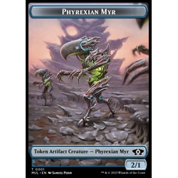 Magic löskort: Multiverse Legends: Phyrexian Myr Token (Blue Artifact 2/1)