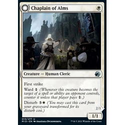 Magic löskort: Innistrad: Midnight Hunt: Chaplain of Alms // Chapel Shieldgeist