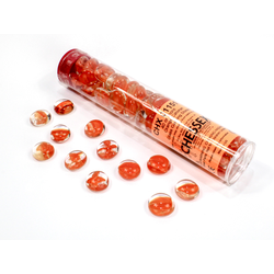 Chessex Glass Stones: Catseye Orange (~40st i ett in 5½" rör)