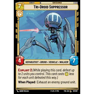 Star Wars: Unlimited Löskort: Twilight of the Republic: Tri-Droid Suppressor