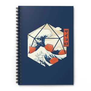 Spiral Notebook Great wave of Dice