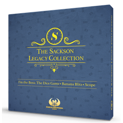 Sackson Legacy Collection (Blue): I'm the Boss Dice Game, Banana Blitz, and Scope