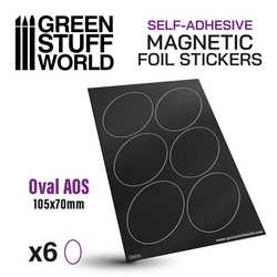Oval Magnetic Sheet (105x70mm) - Self Adhesive