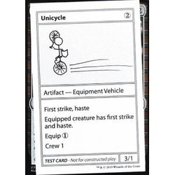 Magic löskort: Mystery Booster: Playtest Cards: Unicycle