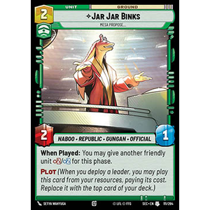 Star Wars: Unlimited Löskort: Secrets of Power: Jar Jar Binks, Mesa Propose…