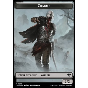 Magic löskort: Commander Masters: Cat Token (W 2/2) / Zombie Token (B 2/2)