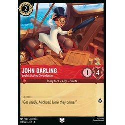 Lorcana Löskort: Azurite Sea: John Darling - Sophisticated Swordsman (Foil)