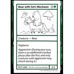 Magic löskort: Mystery Booster: Playtest Cards: Bear with Set's Mechanic