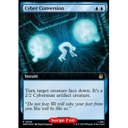 Magic löskort: Universes Beyond: Doctor Who: Cyber Conversion (alternative art) (Surge Foil)
