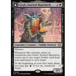 Magic löskort: Lorwyn Eclipsed: Grub, Storied Matriarch // Grub, Notorious Auntie