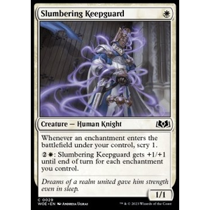 Magic löskort: Wilds of Eldraine: Slumbering Keepguard