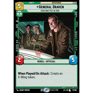 Star Wars: Unlimited Löskort: Jump to Lightspeed: General Draven, Doing What Must Be Done