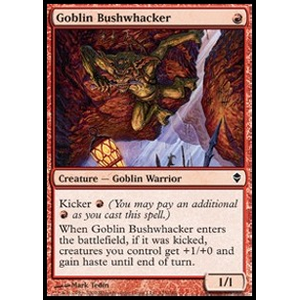 Magic löskort: Zendikar: Goblin Bushwhacker (Foil)