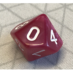 Pearl Dice: Rose Red/White (D10)