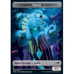 Magic löskort: Commander: Kamigawa: Neon Dynasty: Spirit Token // Saproling Token