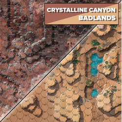 Battletech:Neoprene Battle Mat Alien Worlds Crystalline Canyon/Badland