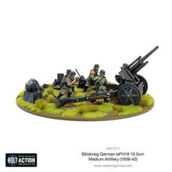Blitzkrieg German 10.5cm leFH 18 medium artillery (1939-42)