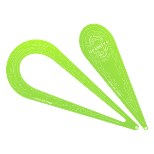 Infinity Teardrop Templates N5 - Fluo Green (2)