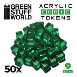 Spelpjäs: Green Cube Tokens
