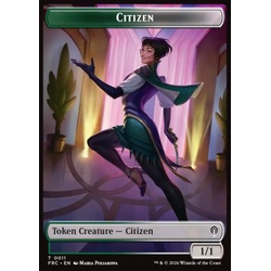 Magic löskort: Commander: Reality Fracture: Citizen Token (GW 1/1) // The Monarch