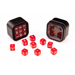 D6 Series: Transparent, Red  - 18-die Set (Acrylic)