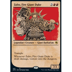 Magic löskort: Adventures in the Forgotten Realms: Zalto, Fire Giant Duke (alternative art) (Foil)