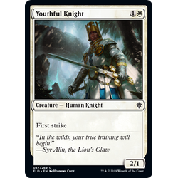 Magic löskort: Throne of Eldraine: Youthful Knight (Foil)