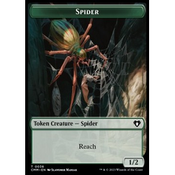 Magic löskort: Commander Masters: Spider Token (G 1/2) // Wurm Token (G 5/5)