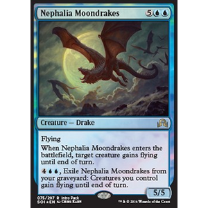 Magic löskort: Shadows over Innistrad: Nephalia Moondrakes (Promo) (Foil)