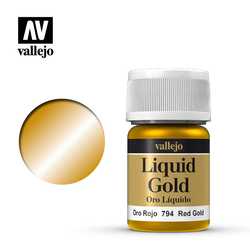 Vallejo Model Color: Liquid Red Gold (Alcohol Based)