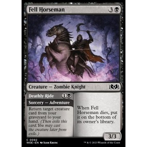 Magic löskort: Wilds of Eldraine: Fell Horseman // Deathly Ride