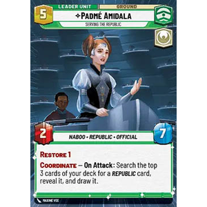 Star Wars: Unlimited Löskort: Twilight of the Republic: Padmé Amidala, Serving the Republic (Hyperspace)
