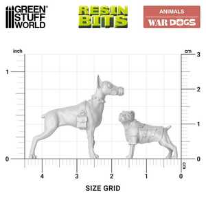 Green Stuff World: 3D Printed Resin Set - War Dogs (9) (1:48)