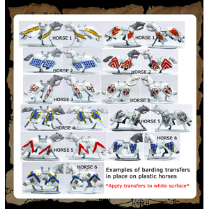 Little Big Men Studio: Medieval Barding and Shield Transfers #8 for Victrix