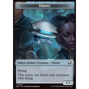 Magic löskort: Edge of Eternities: Drone Token (A 1/1) // Robot Token (A 2/2)