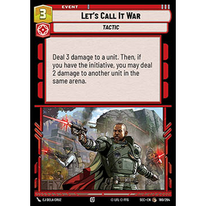 Star Wars: Unlimited Löskort: Secrets of Power: Let's Call It War