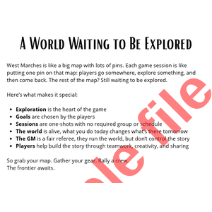 West Marches: Campaign Playstyle Guidebook