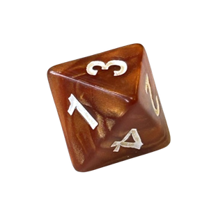 Pearl Dice: Brown/White (d8)
