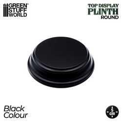 Round Top Display Plinth 5x5 cm - Black